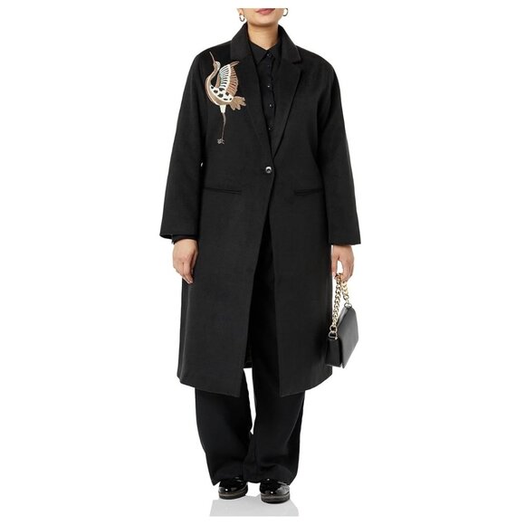 Terea by Andrea Women's Pitter Crane Embellished Coat Lined size XXL NWT - Picture 1 of 7